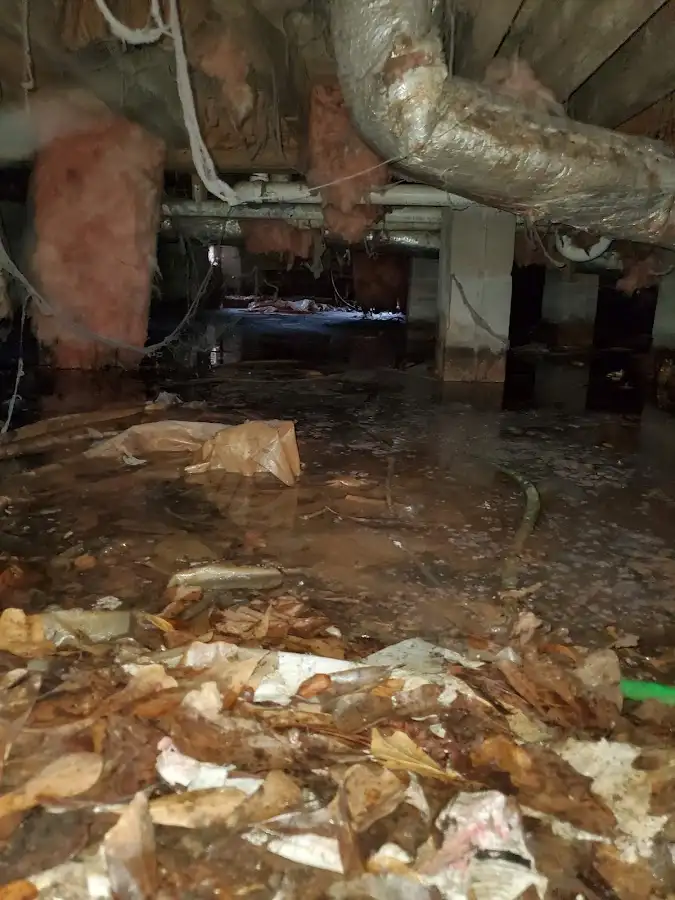 Crawl space flood assessment for Commercial Water Damage Restoration in Schuyler